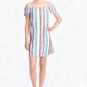J.Crew Multicolor Striped Short Sleeve Mini Dress Size 2 XS Extra Small